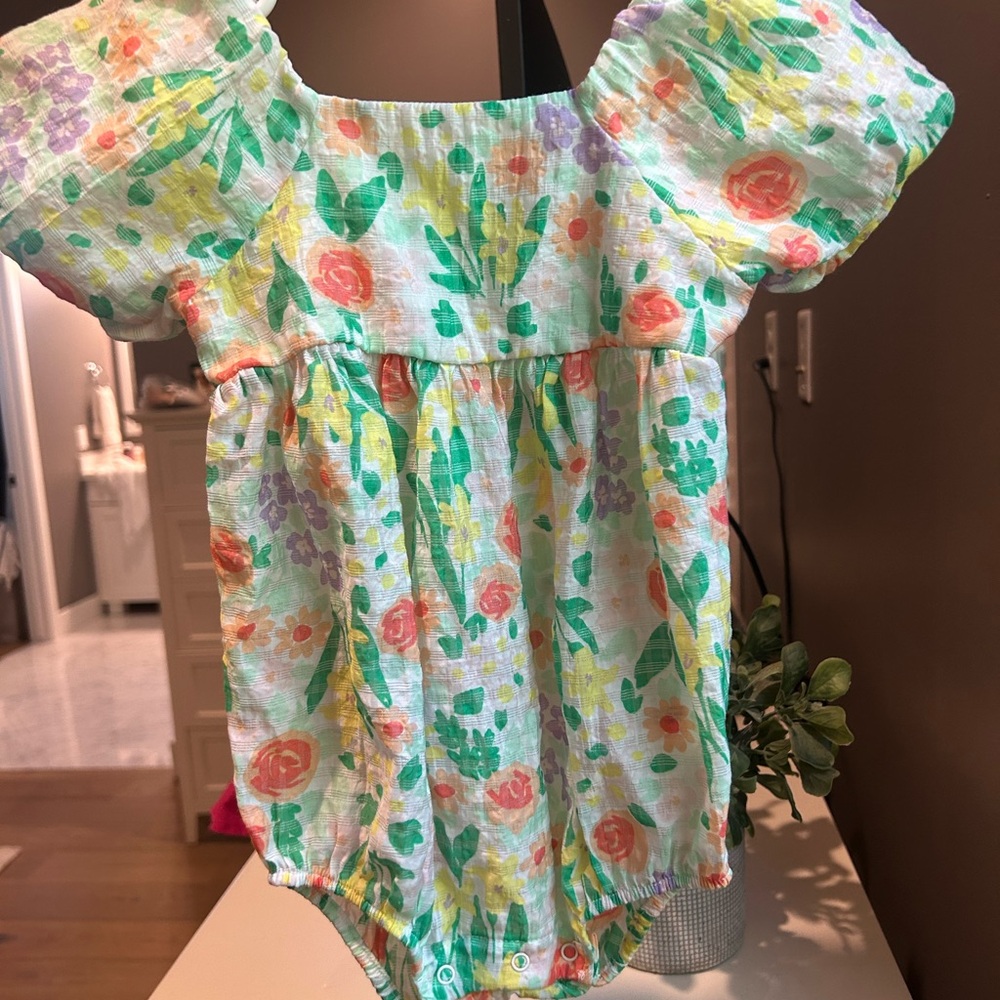 Cat & Jack Colorful Floral Kids Romper